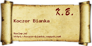 Koczor Bianka névjegykártya