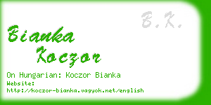 bianka koczor business card